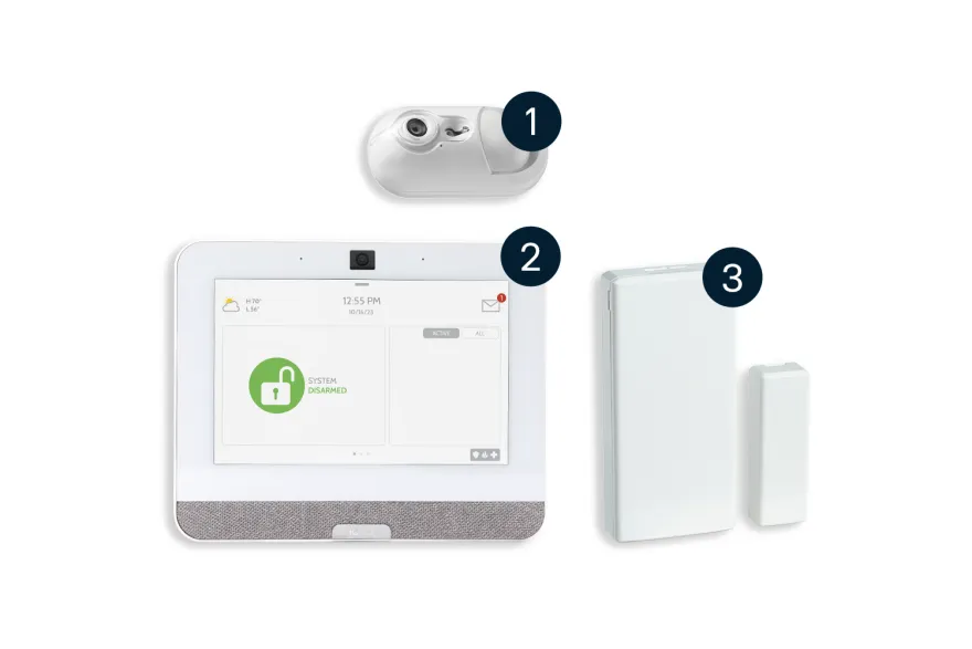 Securitas Starter-Kit: Alarmanlage mit Bewegungsmelder, Magnetkontakt und IQ4 Panel