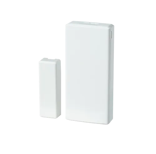 Kompakter Funk Magnetkontakt zur Überwachung von Türen und Fenstern in weiß